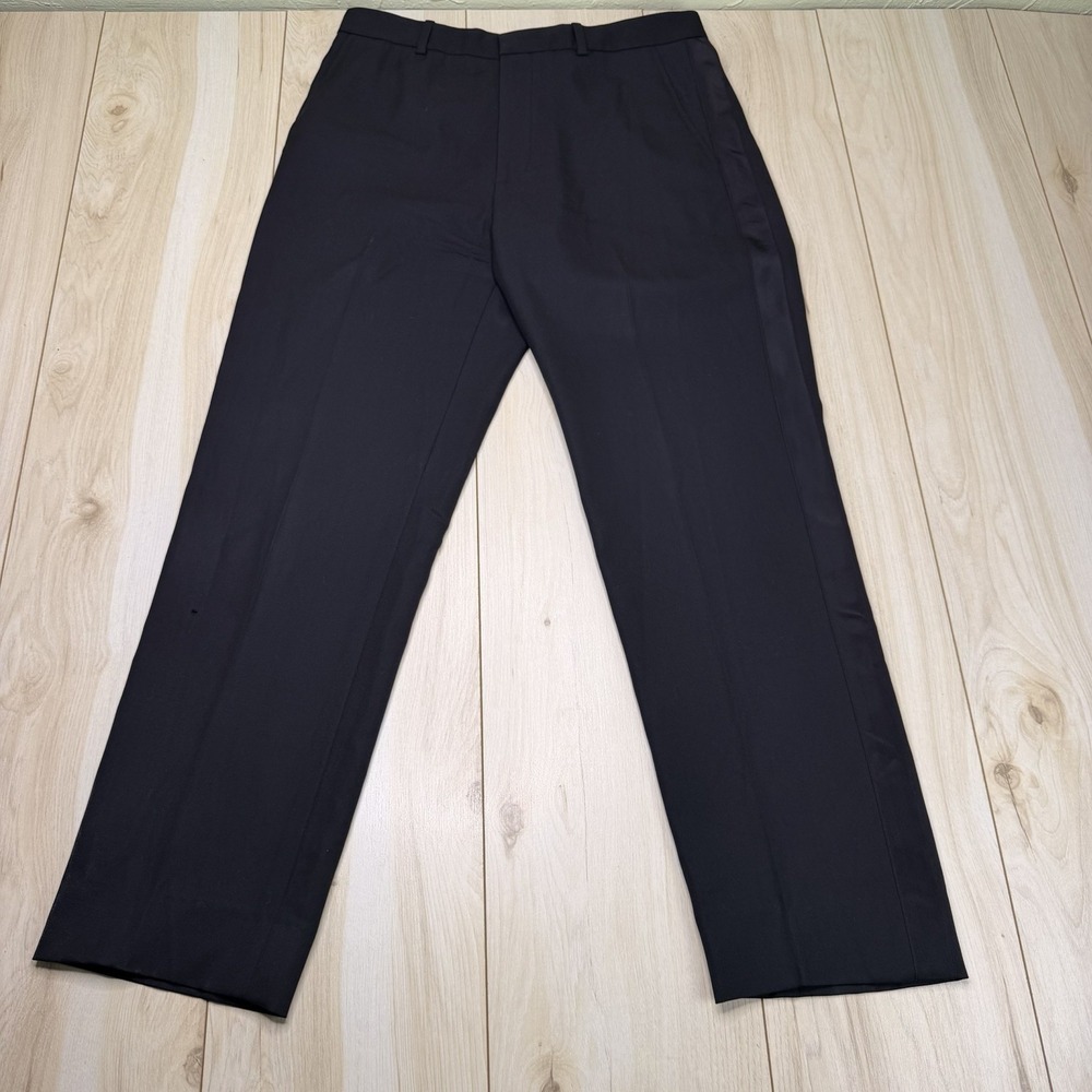 Polo Ralph Lauren Dress Pants Women Black 100% Wool Straight Sz 8